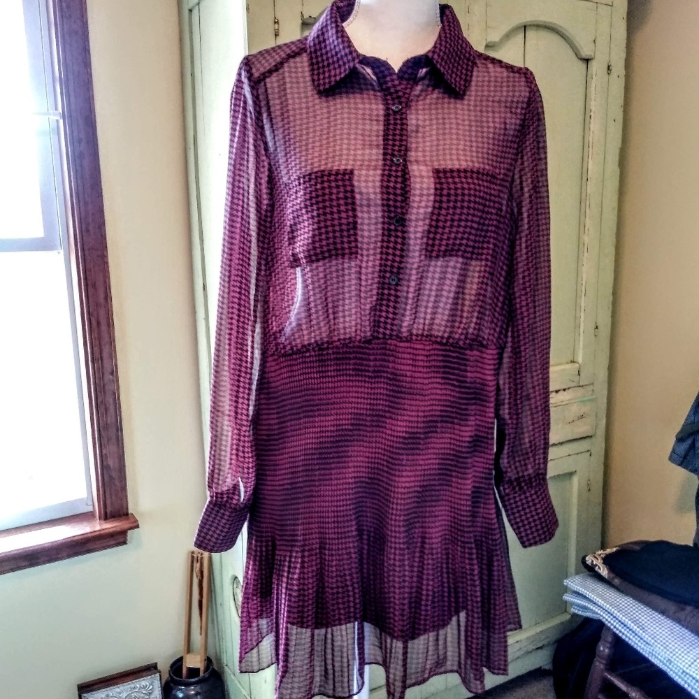 Coincidence & Chance Burgundy/Black Check
